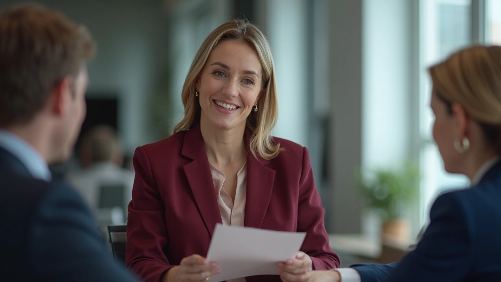 Бизнес-лидер обсуждает финансовые метрики и результаты с командой в переговорной